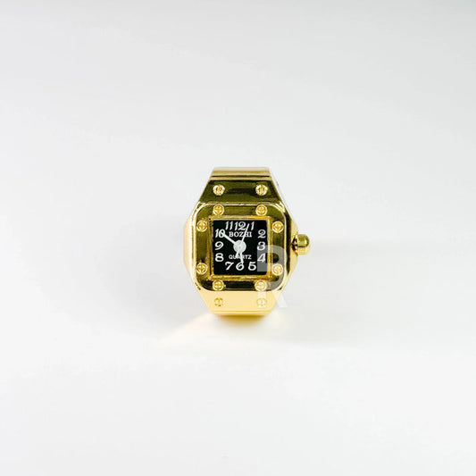 SANTOS RING | GOLD BLACK