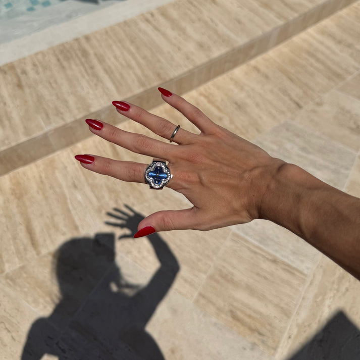 CLEEF RING | SILVER BLUE