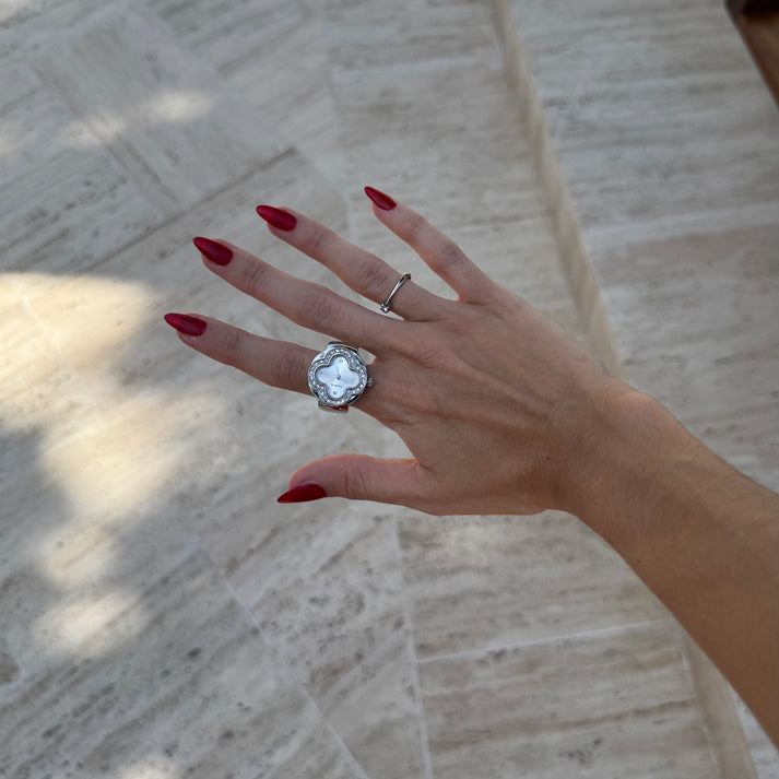 CLEEF RING | SILVER WHITE