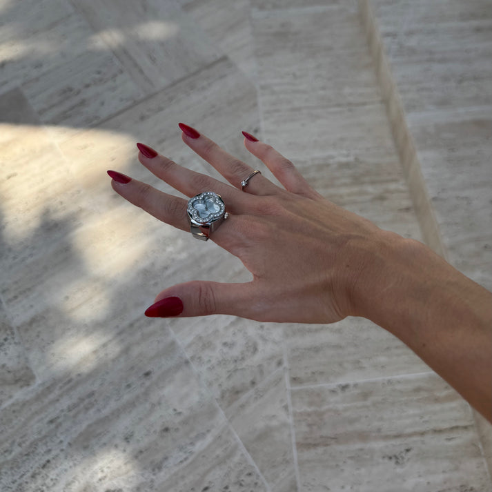 CLEEF RING | SILVER WHITE