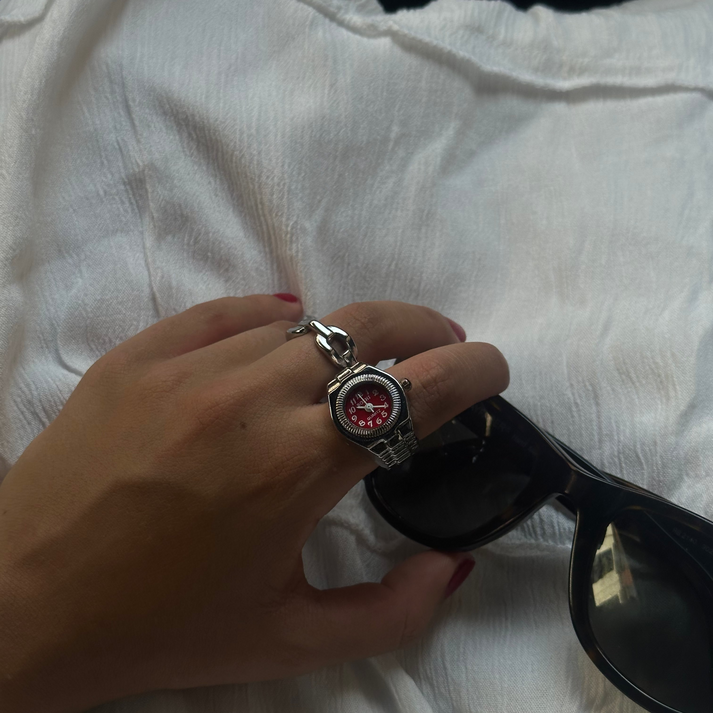 MILANO RING | SILVER RED